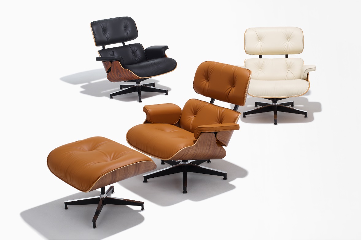 時代を超えて愛され続ける「Eames Lounge Chair and Ottoman」に竹由来の素材を採用した新作が登場