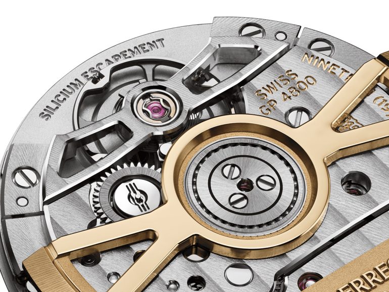 シリコン製のエスケープメントと秒停止機構を備えたジラール・ペルゴの最新キャリバー「GP4800」
